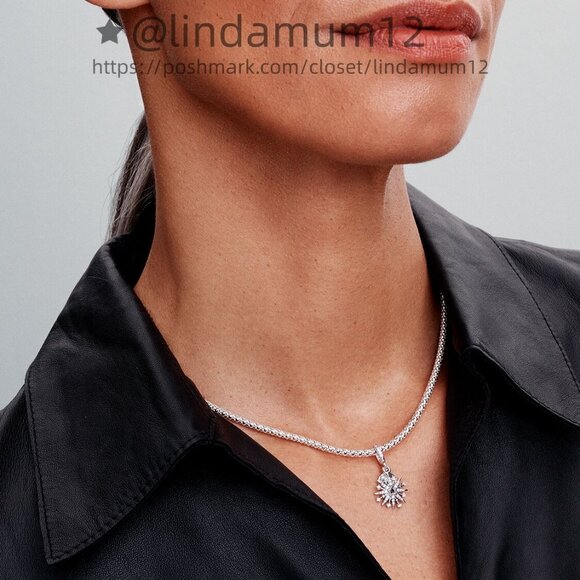 Pandora Sparkling Firework Double Dangle Charm - Picture 4 of 5